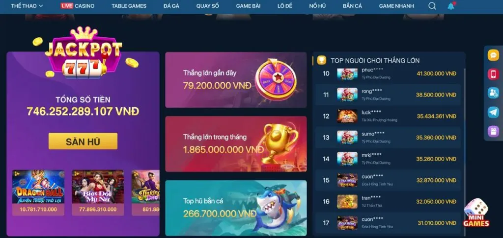 Thưởng nạp lại hàng ngày sgd777 code